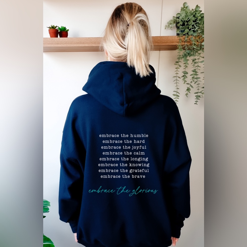 BESTSELLER Yoga Bitch Embrace the Glorious Mantra Hoodie NWT - Picture 3 of 8